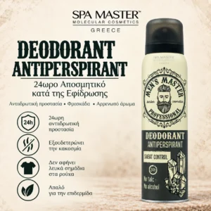 MEN’S MASTER Deodorant Antiperspirant 150ml – 24ωρο Αποσμητικό κατά της Εφίδρωσης