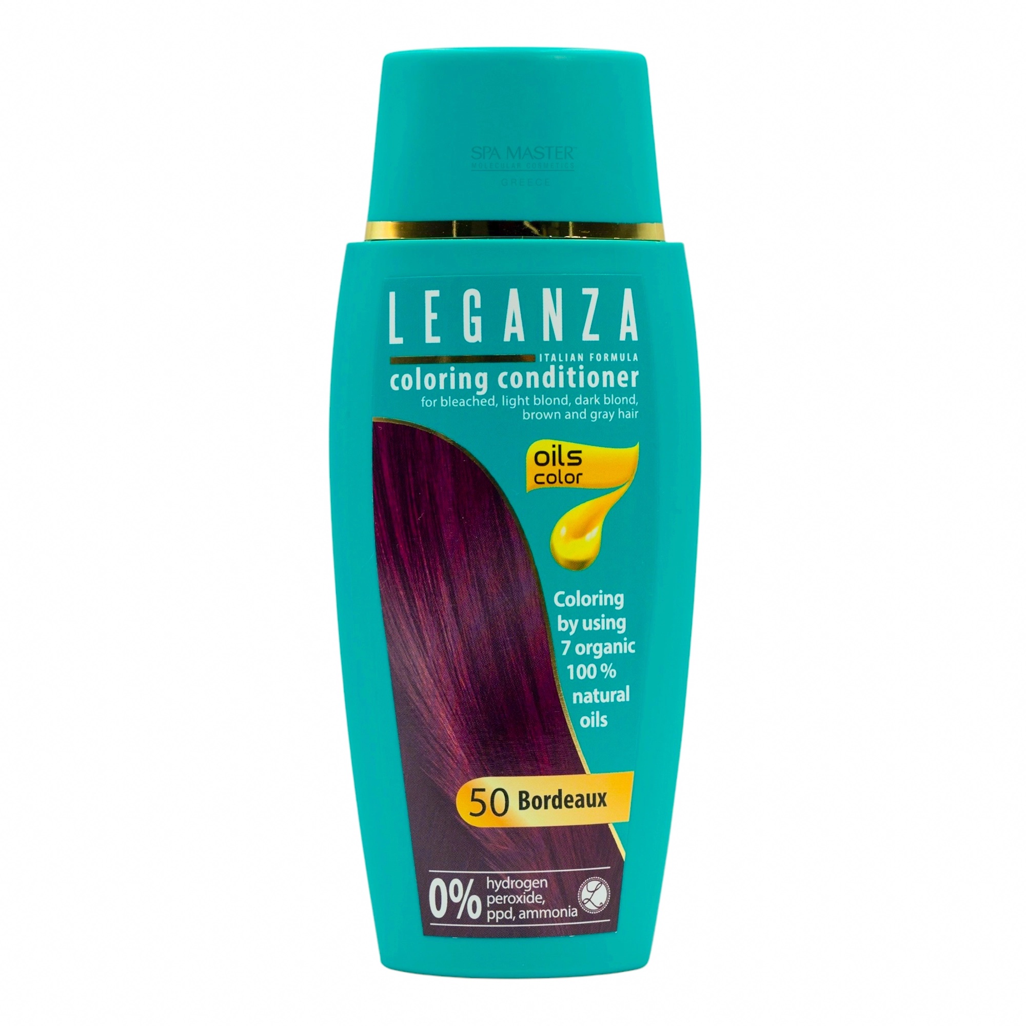 Leganza Coloring Conditioner - Μαλακτική Κρέμα Μαλλιών με Χρώμα Χωρίς Αμμωνία 150ml No50 Bordeaux/Μπορντό - Image 5