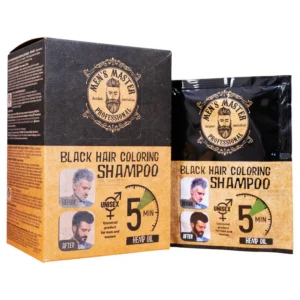MEN’S MASTER Black Hair Coloring Shampoo 25ml – Σαμπουάν Βαφής Μαλλιών σε Απόχρωση Μαύρο