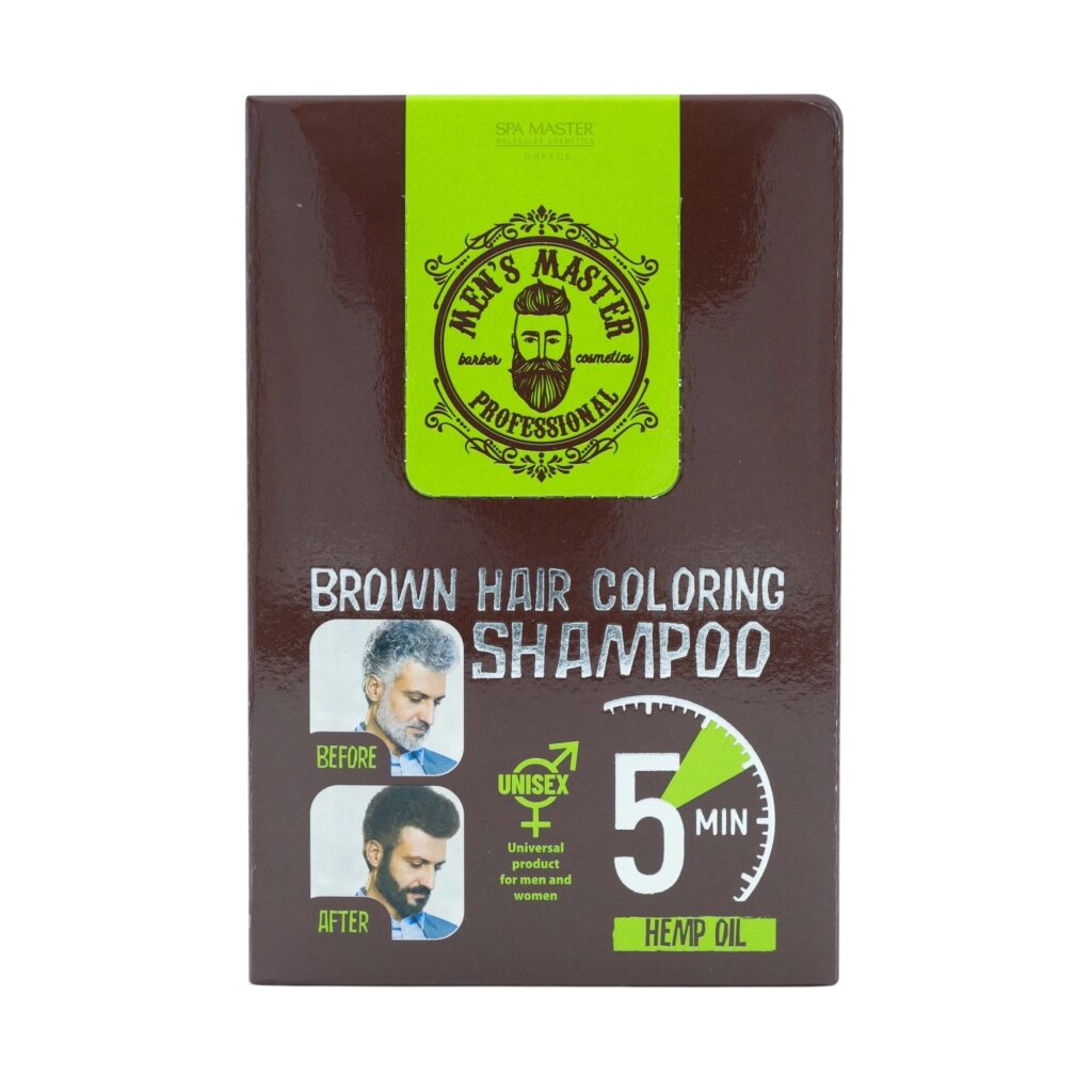 MEN’S MASTER Brown Hair Coloring Shampoo 25ml – Σαμπουάν Βαφής Μαλλιών Καστανό
