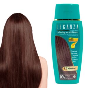 Leganza Coloring Conditioner - Μαλακτική Κρέμα Μαλλιών με Χρώμα Χωρίς Αμμωνία 150ml No32 Chestnut/Καστανό