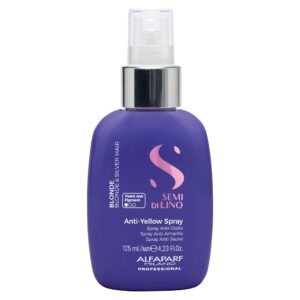 Alfaparf Milano Semi di Lino Anti-Yellow Spray 125ml – Σπρέι Εξουδετέρωσης Κιτρινωπών Τόνων & Λάμψης για Ξανθά, Λευκά & Γκρίζα Μαλλιά