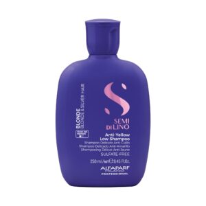 Alfaparf Milano Semi di Lino Anti-Yellow Low Shampoo 250ml – Σαμπουάν Ήπιου Καθαρισμού για Εξουδετέρωση Κιτρινωπών Τόνων