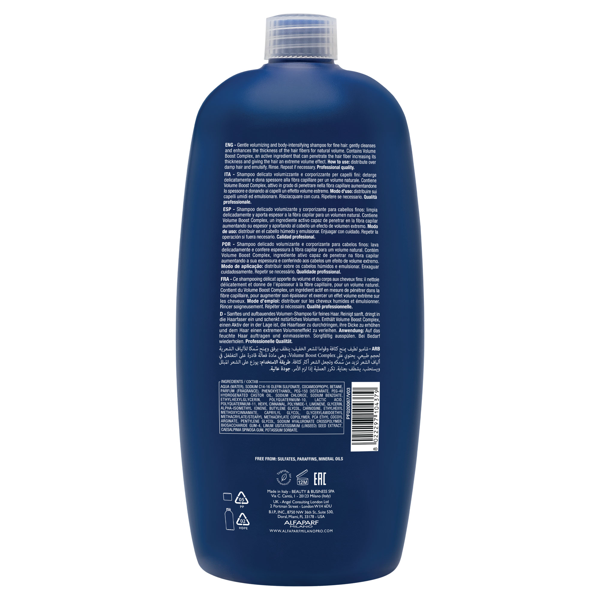 VOLUMIZING LOW SHAMPOO 1000ml 2 VOLUMIZING LOW SHAMPOO 1000ml 2