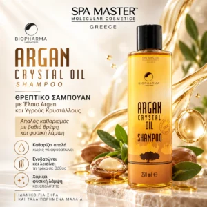 Biopharma Argan Crystal Oil Shampoo 250ml – Θρεπτικό Σαμπουάν με Έλαιο Argan & Υγρούς Κρυστάλλους - Εικόνα 1