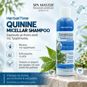 Herbal Time Quinine Micellar Shampoo 200ml – Μικκυλιακό Σαμπουάν με Κινίνη για Μαλλιά με Τάση Τριχόπτωσης - Εικόνα 1