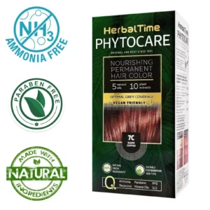 Βαφή μαλλιών χωρίς αμμωνία Θερμό Χάλκινο Warm Copper 7C - Herbal Time PhytoCare