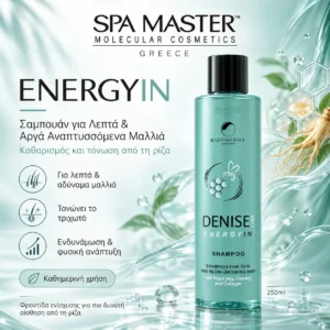 Biopharma EnergyIn Shampoo 250ml – Σαμπουάν για Λεπτά & Αργά Αναπτυσσόμενα Μαλλιά - Εικόνα 1