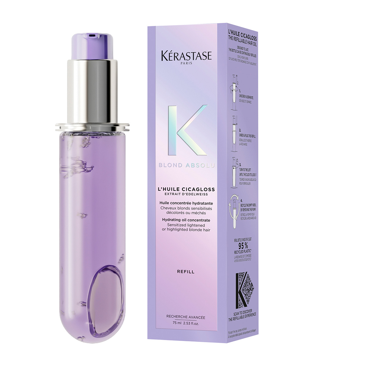 Kerastase Blond Absolu LΗuile Cicagloss Refill Έλαιο για Ξανθά Μαλλιά 75ml 3474637219505