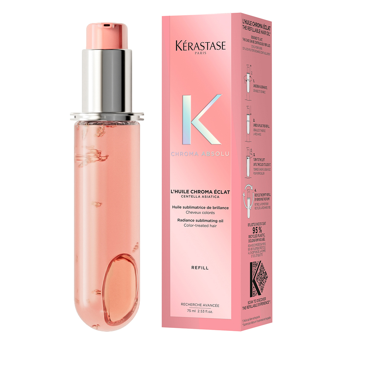 Kerastase Chroma Absolu LHuile Chroma Eclat Refill Έλαιο για Βαμμένα Μαλλιά 75ml 3474637219567 1