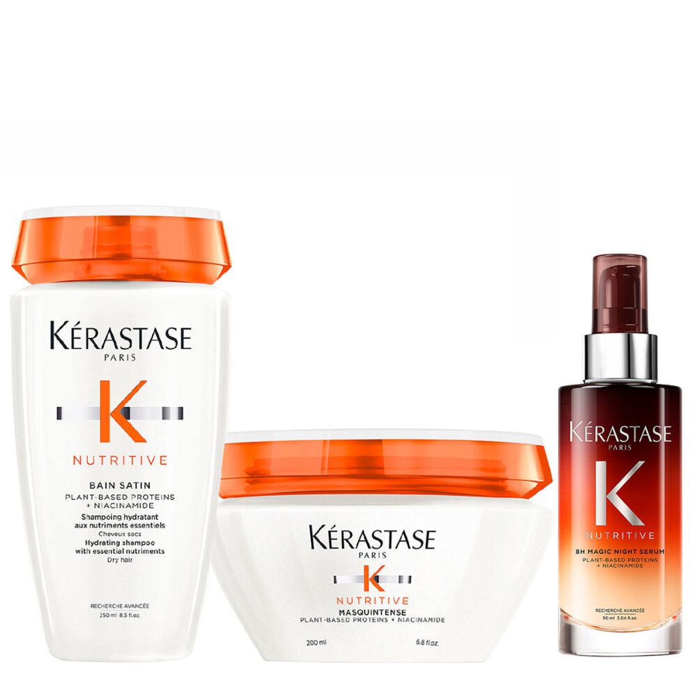 Kérastase Nutritive Σετ 3 Βημάτων – Ενυδάτωση, Θρέψη & Επανόρθωση για Ξηρά Μαλλιά