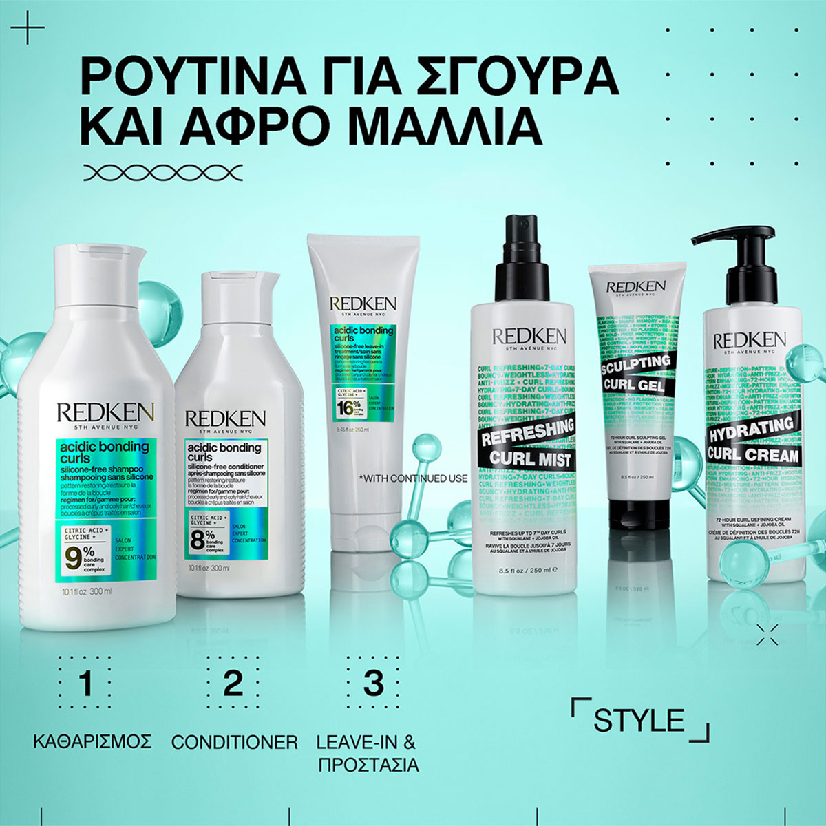 Redken Acidic Bonding Curls Σαμπουάν για Ξηρά Σγουρά Άφρο Μαλλιά 300ml 3474637208943 3