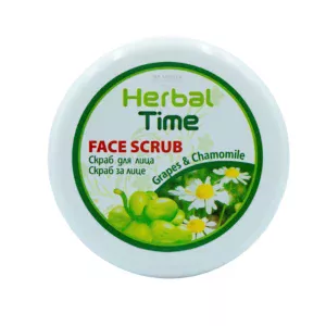 Φυσικό Scrub Προσώπου Κρέμα με Σταφύλι και Χαμομήλι  Herbal Time Body Scrub 250ml