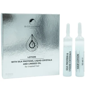 Biopharma Bio Oil Lotion with Silk Protein, Liquid Crystals and Linseed Oil 5x15ml | Αμπούλες Αναδόμησης για Ταλαιπωρημένα Μαλλιά
