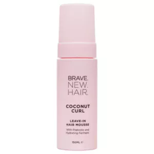 Brave New Hair Coconut Curl Leave-In Mousse 150ml – Φυσικός Αφρός για Μπούκλες με Πρεβιοτικά & Ένζυμο Κάκτου