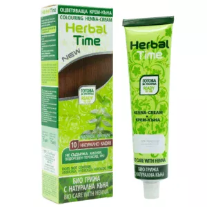 Έτοιμη Henna Μαλλιών Φυσικό Καστανό - Natural Brown N10 Herbal Time 75ml