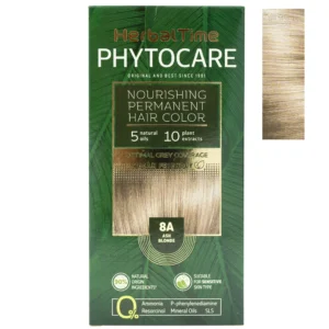 Βαφή μαλλιών χωρίς αμμωνία Σταχτί Ξανθό Ash Blonde 8A - Herbal Time PhytoCare