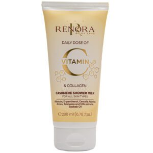 Renora Daily Dose Vitamin C & Collagen Cashmere Shower Milk 250ml – Απαλό Γαλάκτωμα Καθαρισμού για Λάμψη & Θρέψη στο Ντους