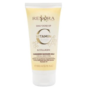 Renora Daily Dose Vitamin C & Collagen Cashmere Shower Milk 250ml – Απαλό Γαλάκτωμα Καθαρισμού για Λάμψη & Θρέψη στο Ντους