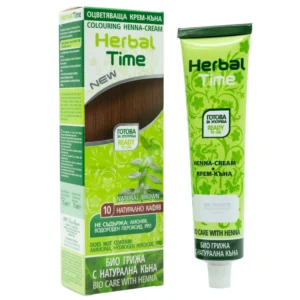 Herbal Time Henna Cream Natural Brown Nο10 75ml – Έτοιμη Κρέμα Χέννας Χωρίς Αμμωνία & Οξυζενέ Φυσικό Καστανό - Εικόνα 1