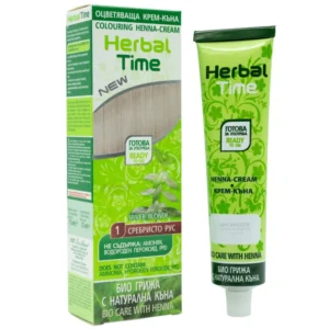 Έτοιμη Henna Μαλλιών Ασημί Ξανθό – Silver Blonde N1 Herbal Time 75ml - Εικόνα 1