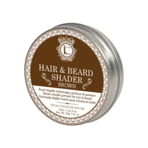 Lavish Care Barber Brown Beard and Hair Shader Pomade 30ml – Πομάδα Κάλυψης για Γένια & Μαλλιά με Καστανό Χρώμα