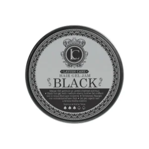 Lavish Care Barber Black Gel Jam 100g – Gel Μαλλιών με Μαύρο Χρώμα & Μεσαίο Κράτημα