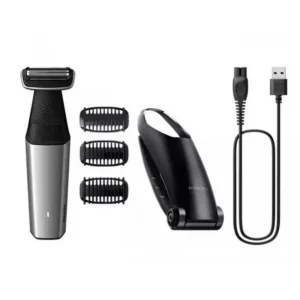 Philips Series 5000 BG5021/15 Body Groomer Μαύρη – Επαναφορτιζόμενη Ξυριστική Μηχανή Σώματος με 2D Contour & 3 Χτένες