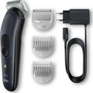 Braun Series 3 BG3350 Body Groomer – Επαναφορτιζόμενη Ξυριστική Μηχανή Σώματος με SkinShield & Sensitive Comb