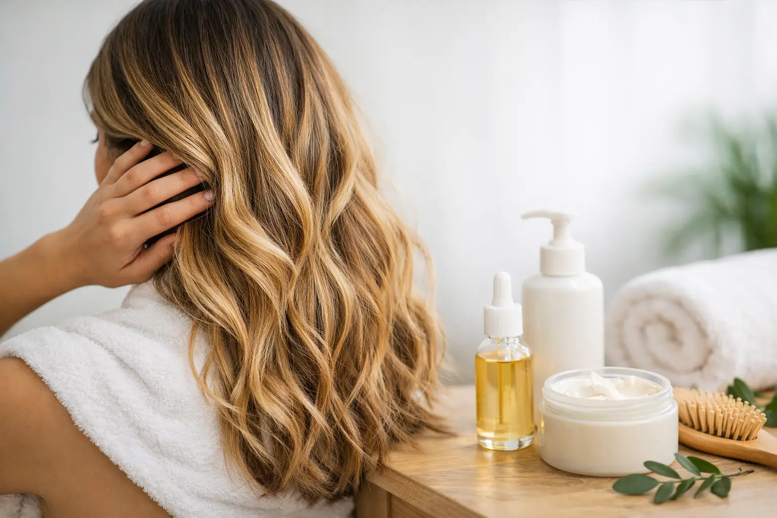 Παράδειγμα φροντίδας μετά balayage υπηρεσία