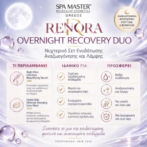 Renora Overnight Recovery Duo Νυχτερινό Σετ Ενυδάτωσης Αναζωογόνησης και Λάμψης - Εικόνα 1