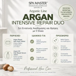 SPA MASTER Argan Intensive Repair Duo Σετ Εντατικής Αναδόμησης και Θρέψης με 5 Έλαια
