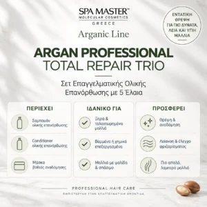 SPA MASTER Argan Professional Total Repair Trio Σετ Επαγγελματικής Ολικής Επανόρθωσης με 5 Έλαια