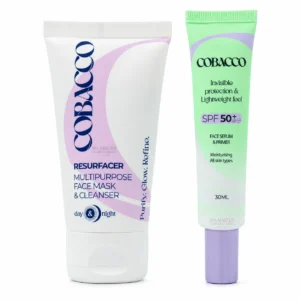 Cobacco Clean & Shield Duo Minimal Ρουτίνα Καθαρισμού και SPF50+ Προστασίας