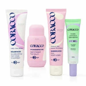 Cobacco Skin Reset & Defense Routine Ολοκληρωμένη Ρουτίνα Καθαρισμού Ενυδάτωσης και SPF50+ Προστασίας