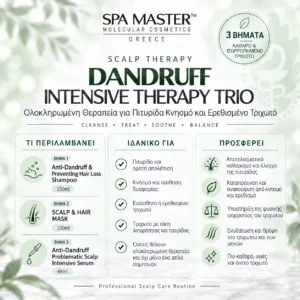 SPA MASTER Dandruff Intensive Therapy Trio Ολοκληρωμένη Θεραπεία για Πιτυρίδα Κνησμό και Ερεθισμένο Τριχωτό