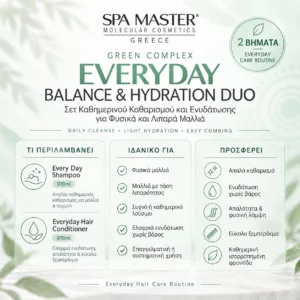SPA MASTER Everyday Balance & Hydration Duo Σετ Καθημερινού Καθαρισμού και Ενυδάτωσης για Φυσικά και Λιπαρά Μαλλιά