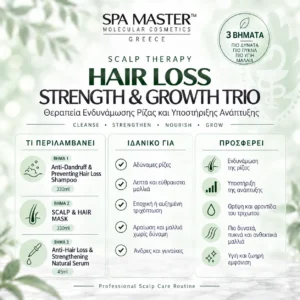 SPA MASTER Hair Loss Strength & Growth Trio Θεραπεία Ενδυνάμωσης Ρίζας και Υποστήριξης Ανάπτυξης