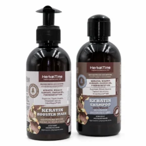 Herbal Time Keratin Rebuild & Shine Duo Σετ Αναδόμησης Ενδυνάμωσης και Λάμψης με Κερατίνη και Καρύδι