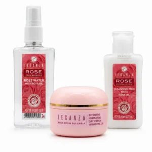 Leganza Rose Soft Cleanse & Hydrate Trio Σετ Απαλού Καθαρισμού Τόνωσης και Ενυδάτωσης Προσώπου