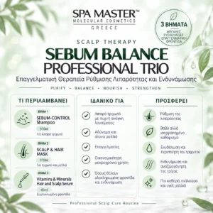 SPA MASTER Sebum Balance Professional Trio Επαγγελματική Θεραπεία Ρύθμισης Λιπαρότητας και Ενδυνάμωσης
