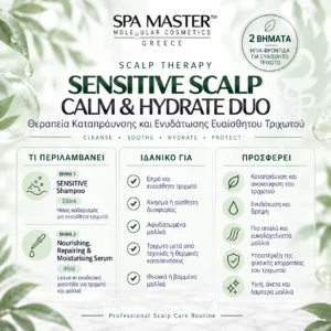 SPA MASTER Sensitive Scalp Calm & Hydrate Duo Θεραπεία Καταπράυνσης και Ενυδάτωσης Ευαίσθητου Τριχωτού
