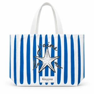 Kérastase J’aime la Mer Beach Bag – Λευκή & Μπλε Καλοκαιρινή Τσάντα Θαλάσσης