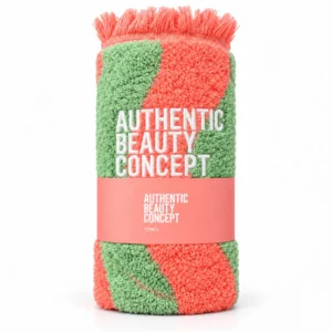 Authentic Beauty Concept Beach Towel 550gsm – Κοραλί & Πράσινη Βαμβακερή Πετσέτα Θαλάσσης - Εικόνα 1
