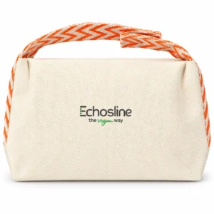 Echosline Eco Summer Beauty Bag – Εκρού Τσάντα / Νεσεσέρ με Πορτοκαλί Ιμάντα