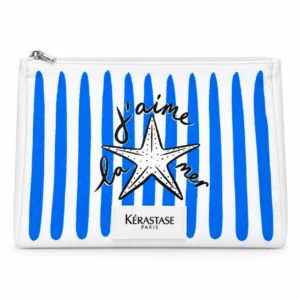 Kérastase J’Aime La Mer Pouch – Λευκό & Μπλε Νεσεσέρ Καλλυντικών με Φερμουάρ