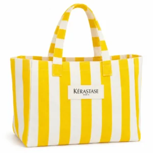 Kérastase Soleil Yellow & White Beach Bag – Καλοκαιρινή Τσάντα Παραλίας
