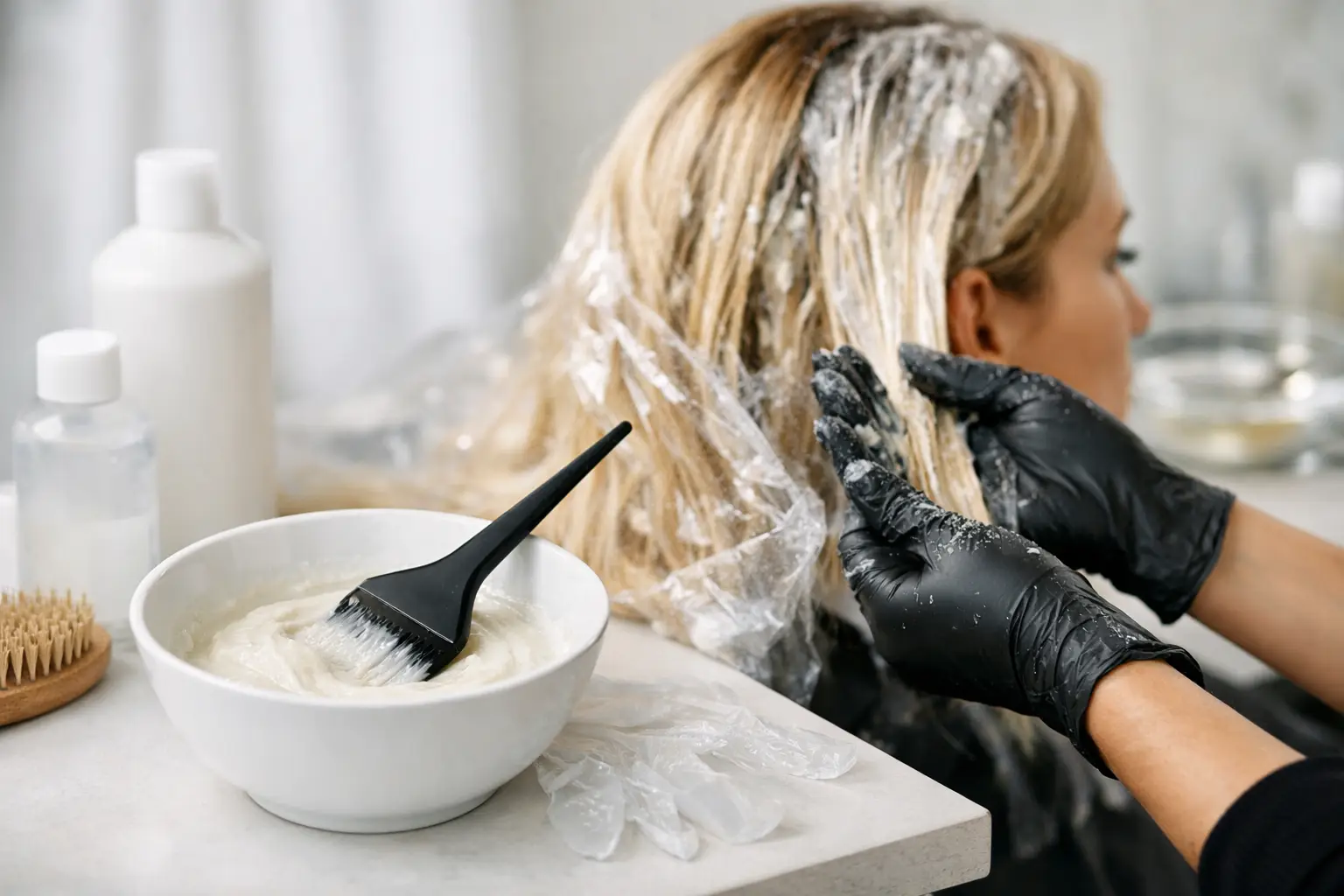Οδηγός bleach bath μαλλιών για ελεγχόμενο ξάνοιγμα