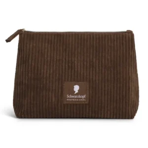 Schwarzkopf Professional Brown Corduroy Cosmetic Bag – Καφέ Κοτλέ Νεσεσέρ Καλλυντικών