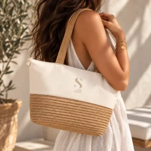 ALFAPARF MILANO Semi di Lino Sunshine Beach Bag – Ψάθινη Καλοκαιρινή Τσάντα Παραλίας - Εικόνα 1